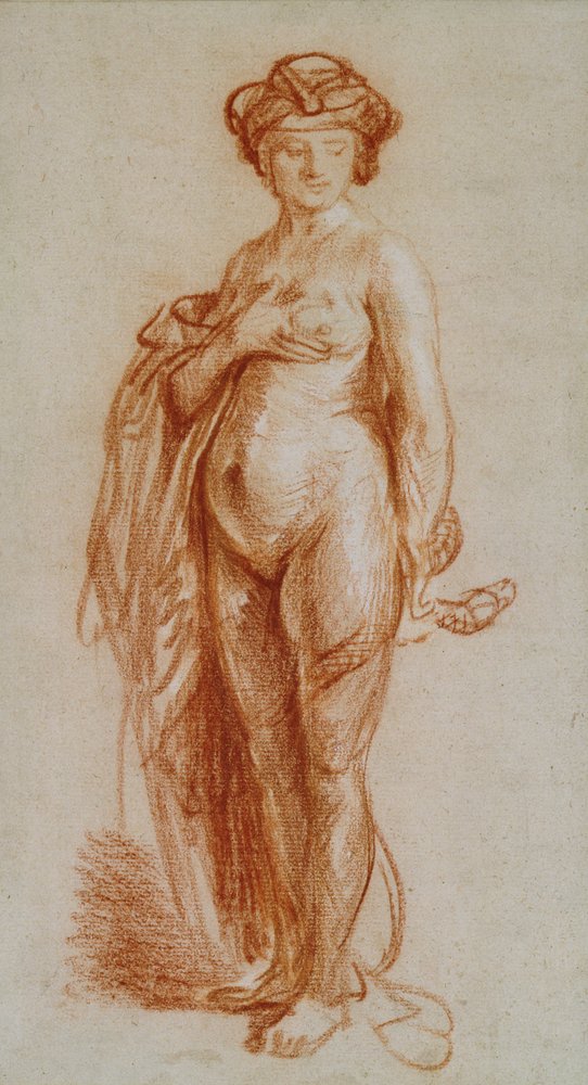 Estudo de uma mulher nua como Cleópatra de Rembrandt van Rijn