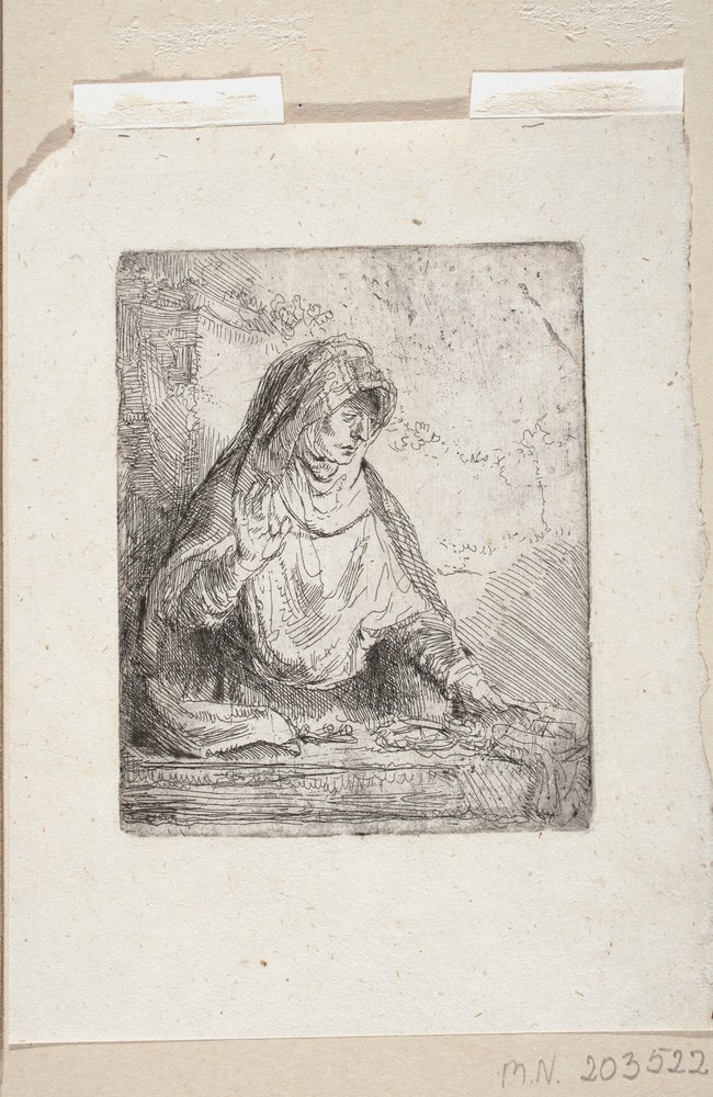 Nossa Senhora das Dores com os instrumentos da Paixão de Cristo de Rembrandt van Rijn
