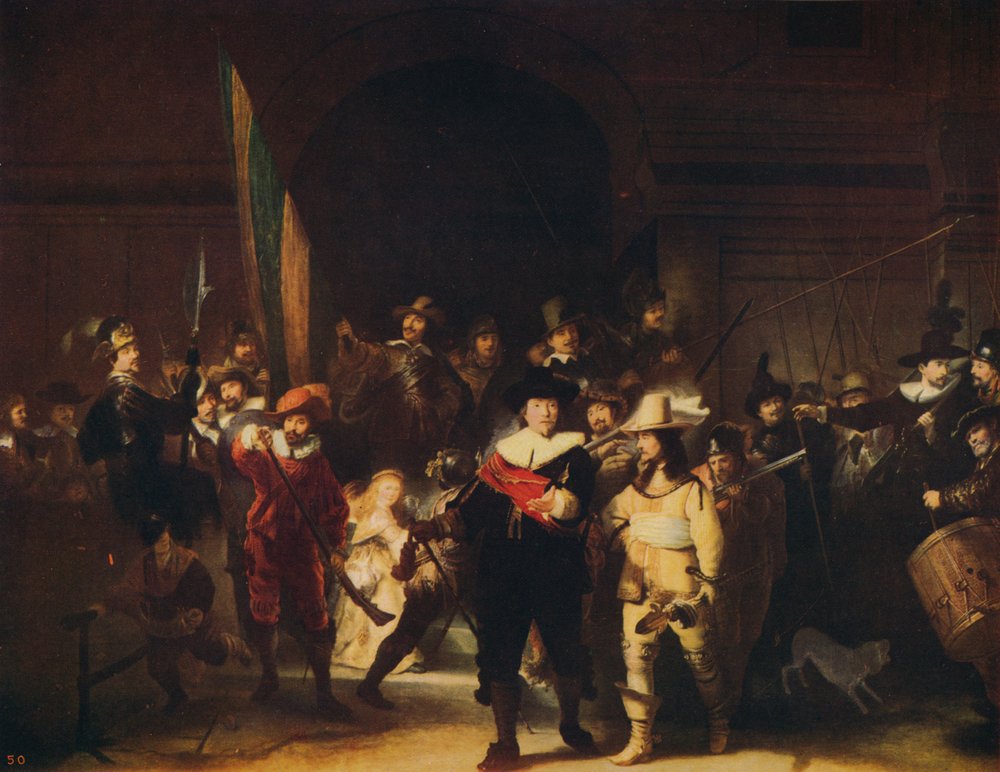 A Ronda da Noite, 1642, c. 1915 de Rembrandt van Rijn