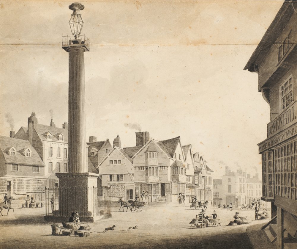 Vista da Praça da Rainha, 1817 de Robert Noyes