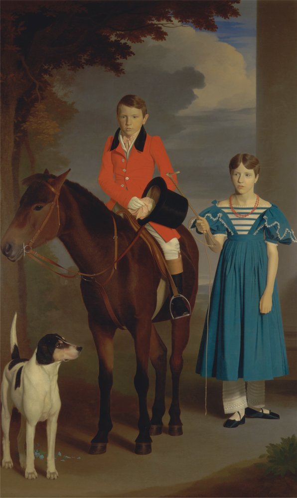 John Gubbins Newton e a sua irmã, Mary Newton de Robert Burnard