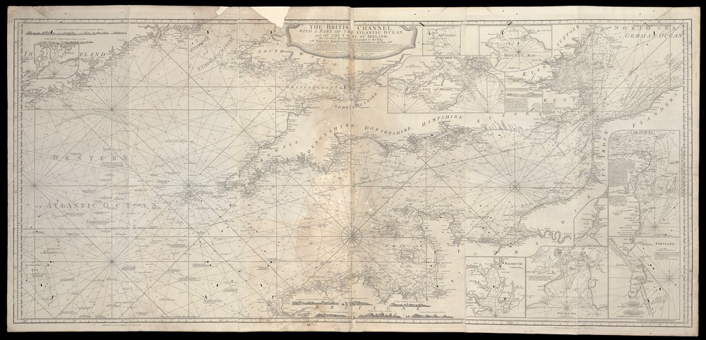 O Canal da Mancha com uma parte do Oceano Atlântico e da costa da Irlanda de Robert Sayer