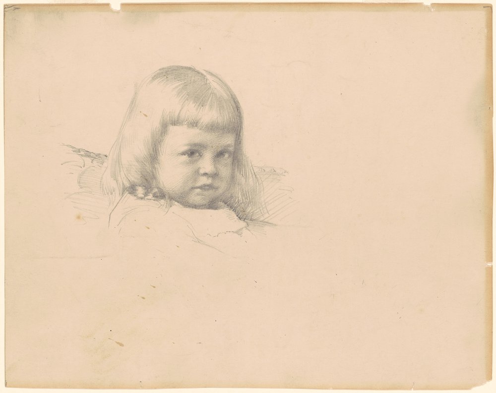 Estudo para "Retrato de Esther Haydin" de Robert William Vonnoh