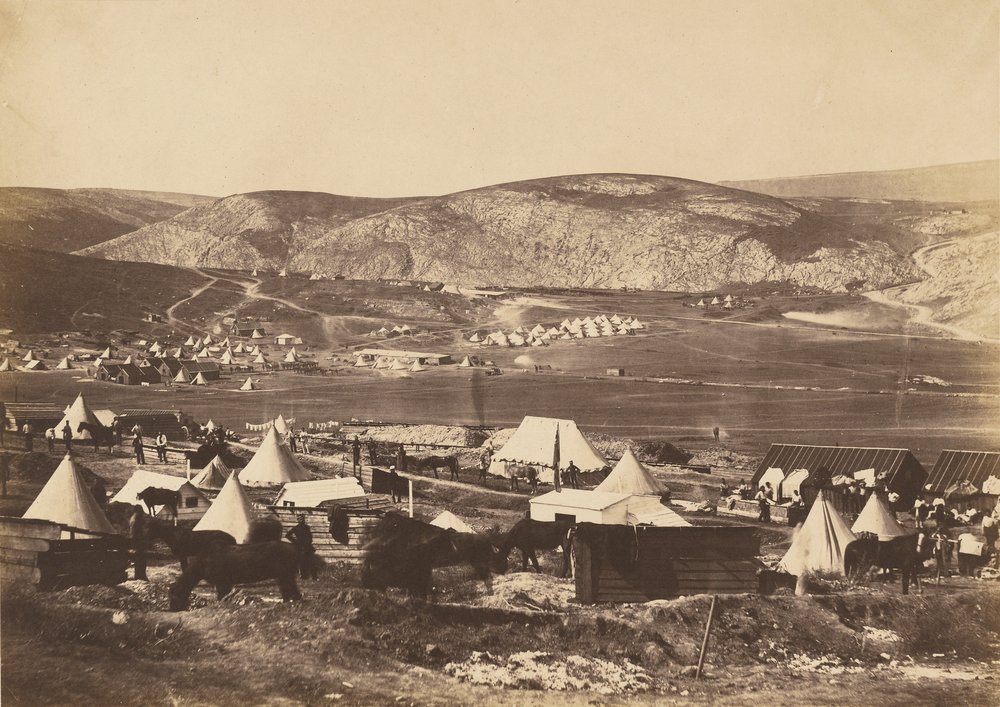 Acampamento do 5.º Regimento de Dragões da Guarda de Roger Fenton