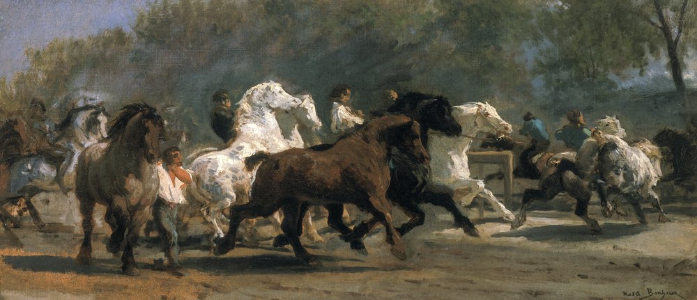 Estudo para o mercado de cavalos, 1852-54 de Rosa Bonheur
