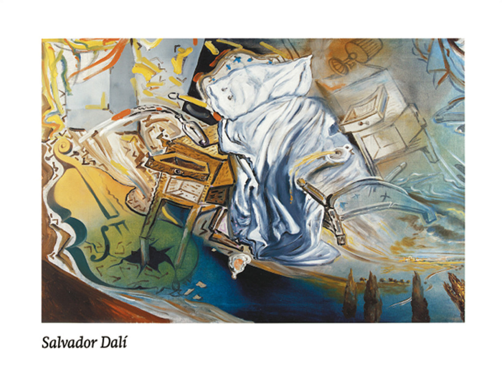 Cama e duas mesas de Salvador Dali