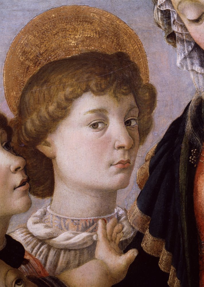 São João da Virgem e do Menino (tempera sobre madeira) de Sandro Botticelli