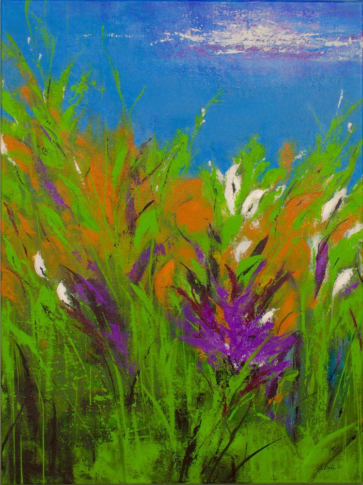 Summer Magic, 2021 (acrílico sobre tela) de Sandy Iseli