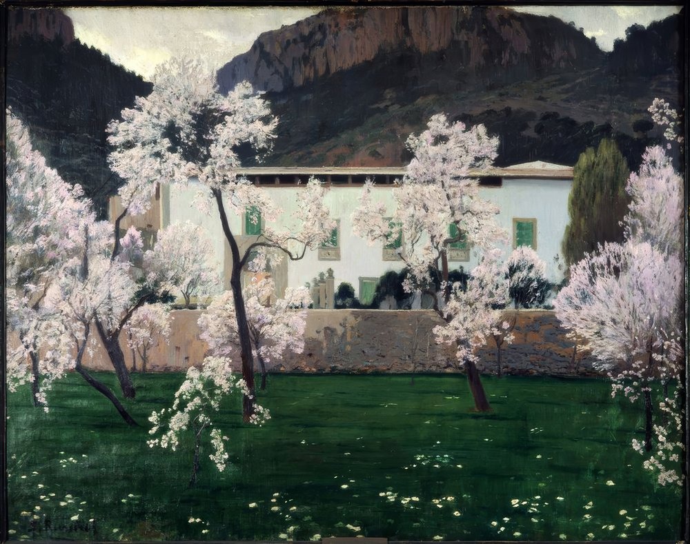 Amendoeiras em flor de Santiago Rusiñol