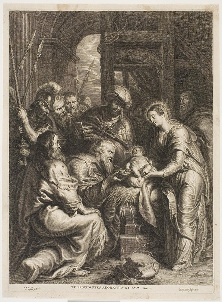 A adoração dos reis de Schelte Adamsz. Bolswert