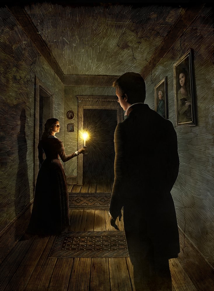 Grandes Esperanças, 2012 (scratchboard, colorido digitalmente) de Scott McKowen