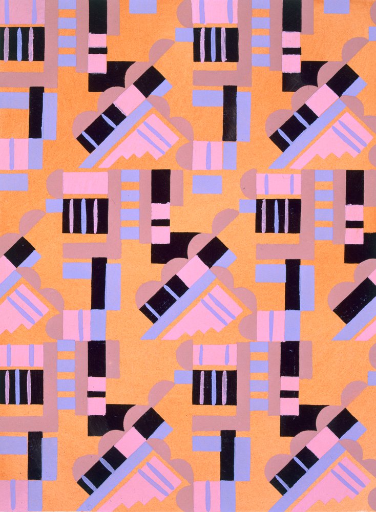 Design de &39;New Compositions Decoratives&39;, final da década de 1920 (stencil print) de Serge Gladky