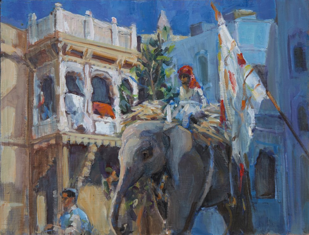 Elefante em Jodhpur de Sue Wales