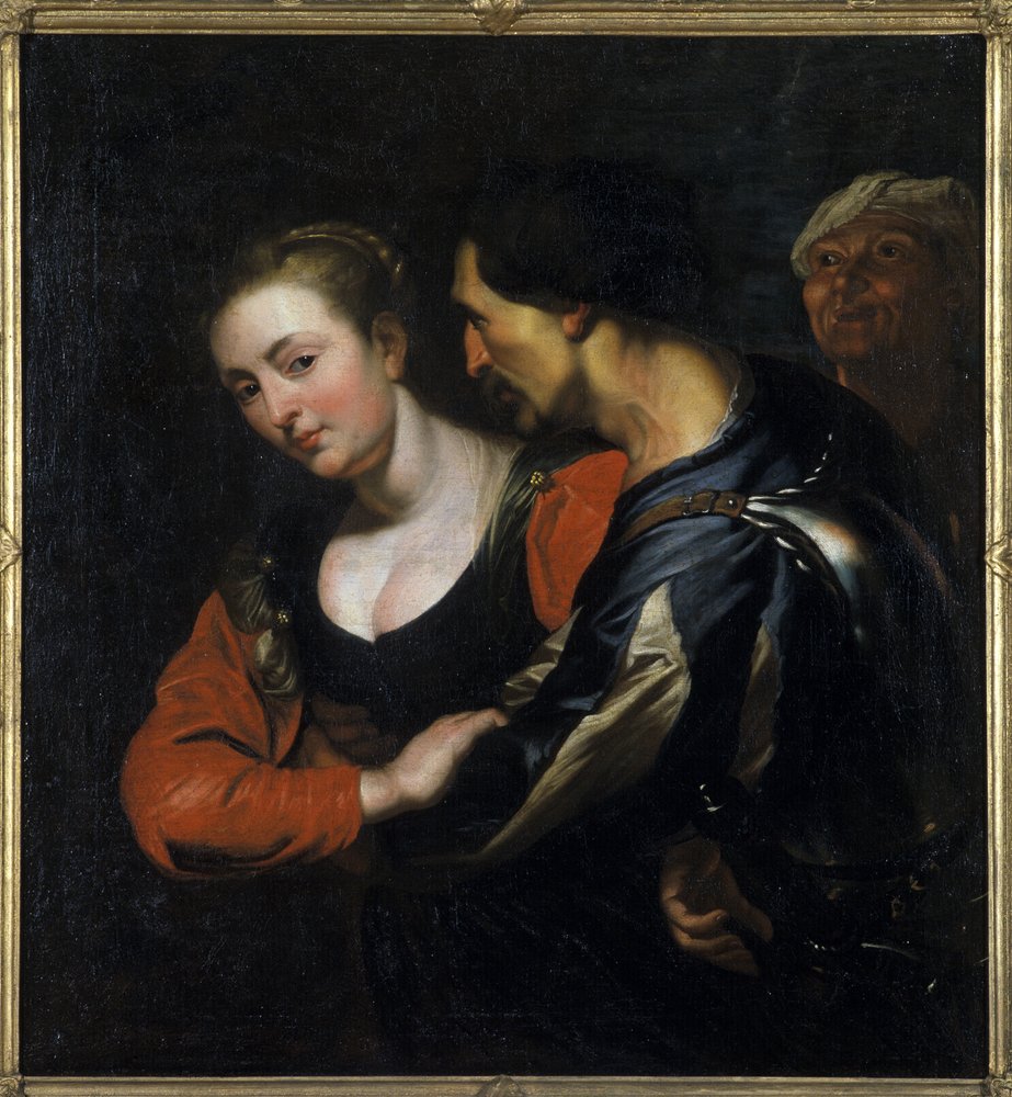 Landsknecht com uma mulher | Theodor Rombouts
