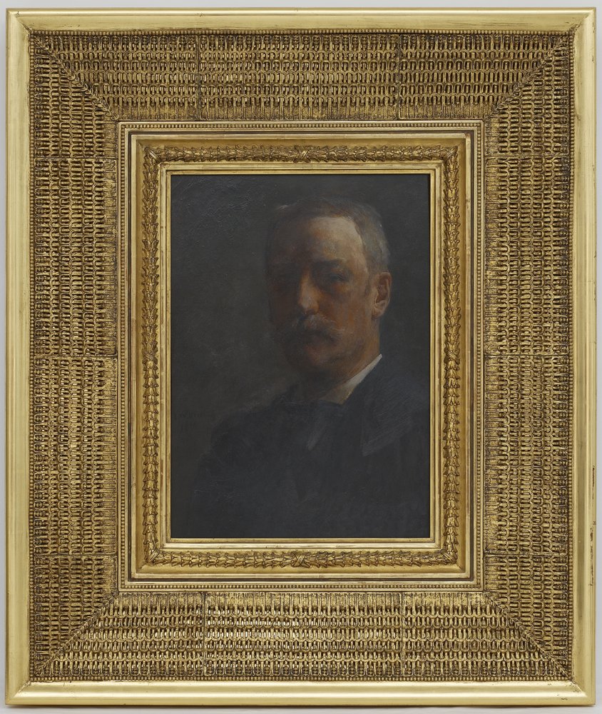 Auto-retrato, 1906 (óleo no painel de madeira) de Thomas Wilmer Dewing