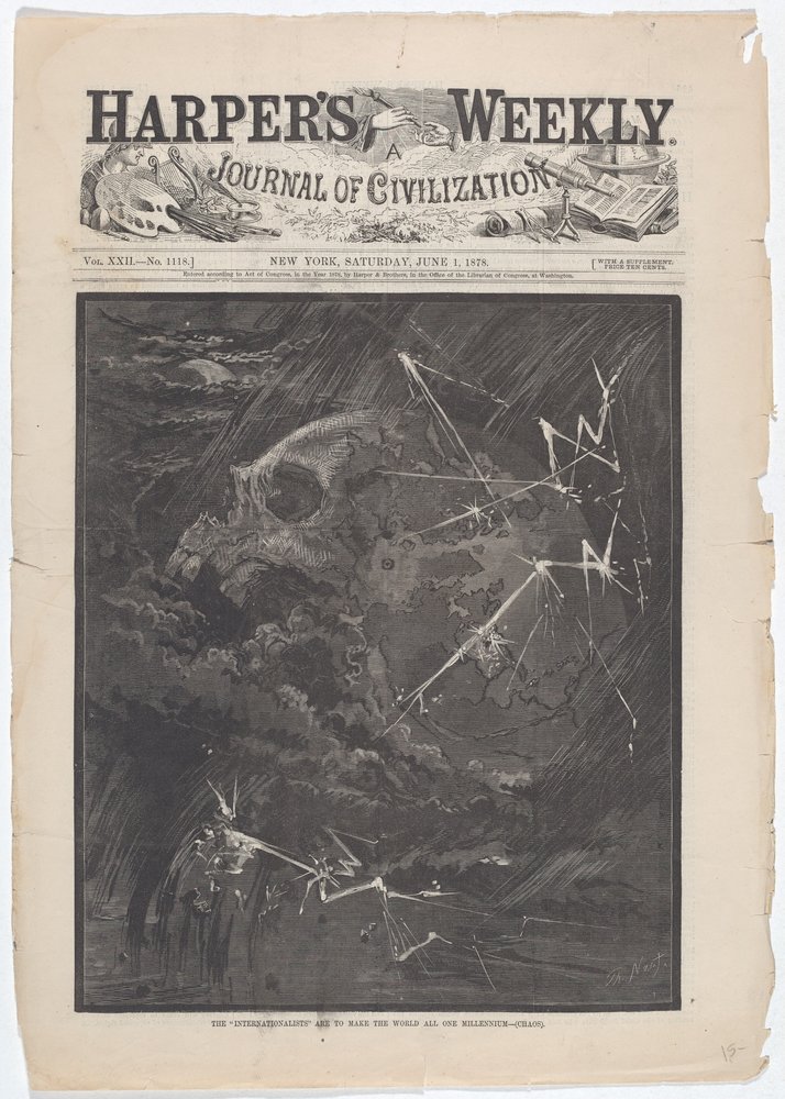 Os "Internacionalistas" Devem Fazer do Mundo Um Milênio - (Caos) de Thomas Nast