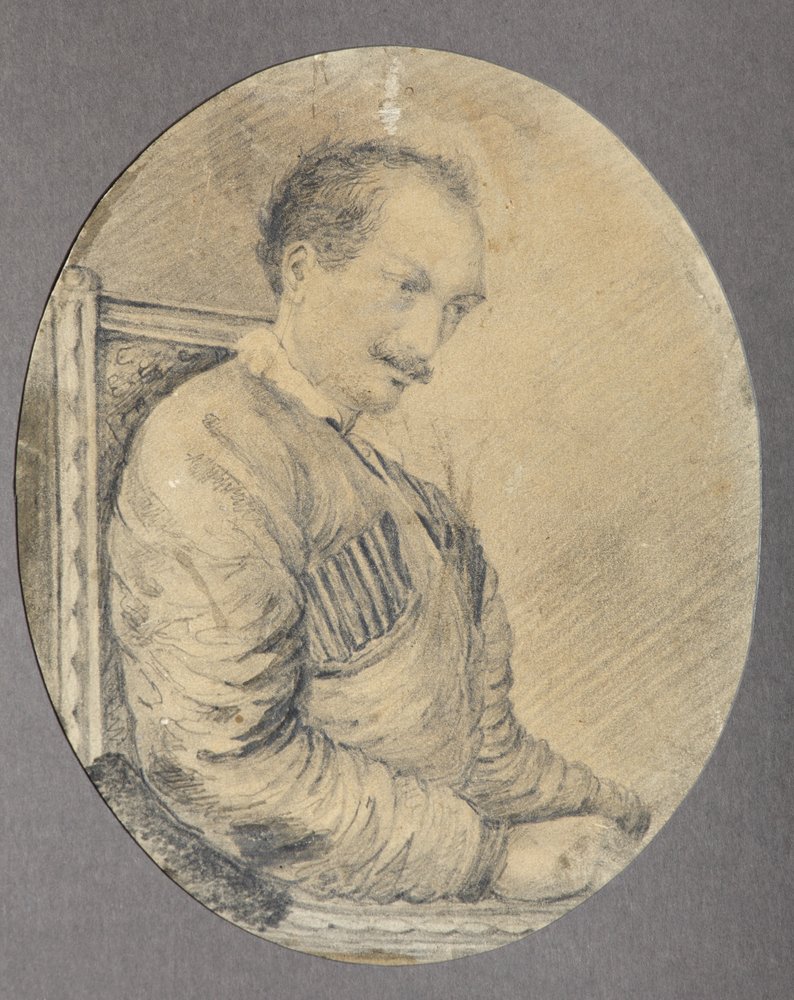 Retrato do poeta, conde dezembrista Alexander I. Odoevsky 1802-1839, 1837-1839 de Unbekannt
