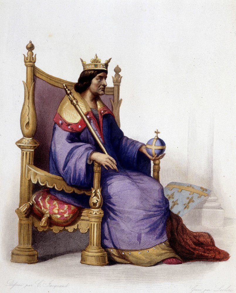 Retrato de Carlos I de Anjou (1227-1285) - em "Le Plutarque francais", ed. Mennechet de Unknown artist