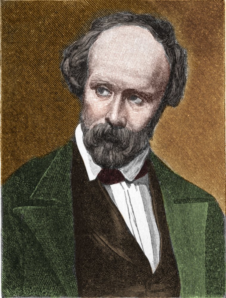 Retrato de Christian Friedrich Hebbel (1813-1863) poeta e dramaturgo alemão de Unknown artist