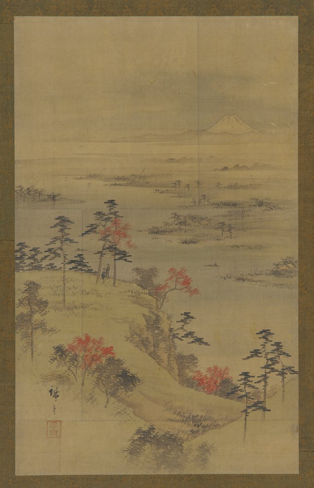 Paisagem de outono, meados do século XIX. de Utagawa Hiroshige II