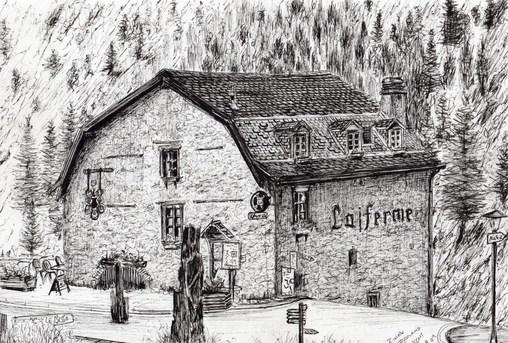 Zinal Switzerland, 2009, (tinta no papel) de Vincent Alexander Booth