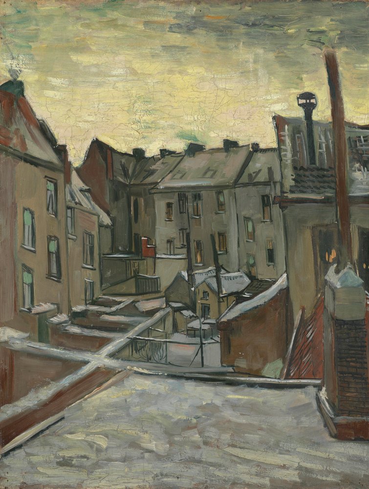 Casas vistas por trás de Vincent van Gogh