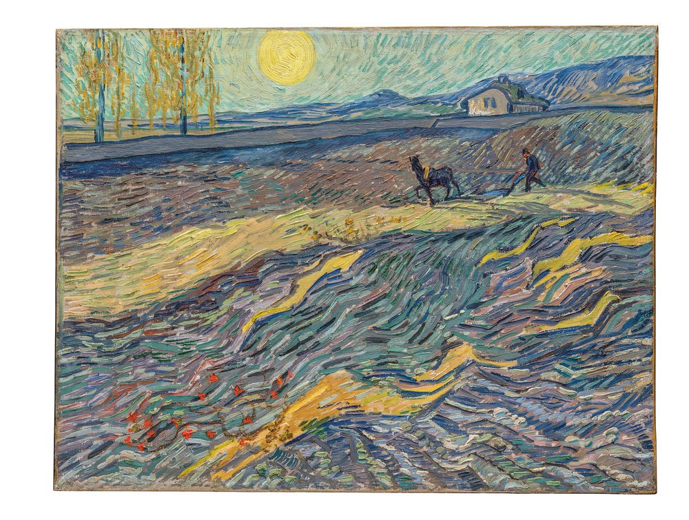 Agricultor em um campo, 1889 de Vincent van Gogh