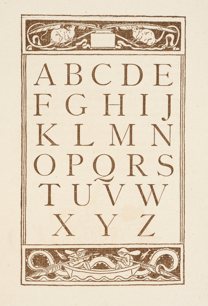 Letras do alfabeto. A cartilha dourada. | Walter Crane