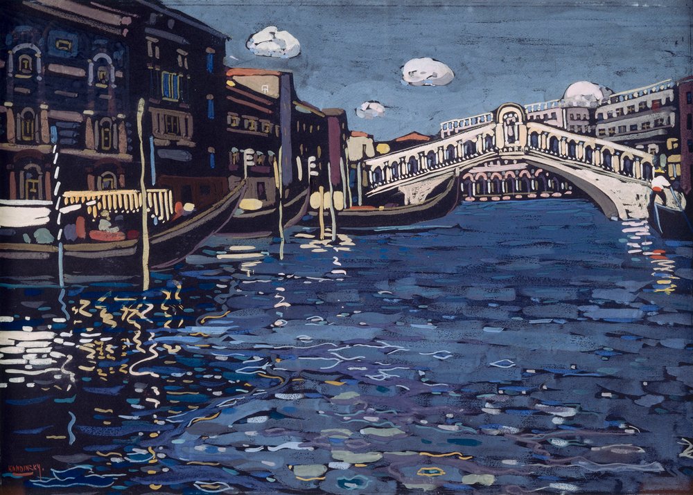 Ponte de Rialto, lembrança de Veneza 4, 1904 de Wassily Kandinsky