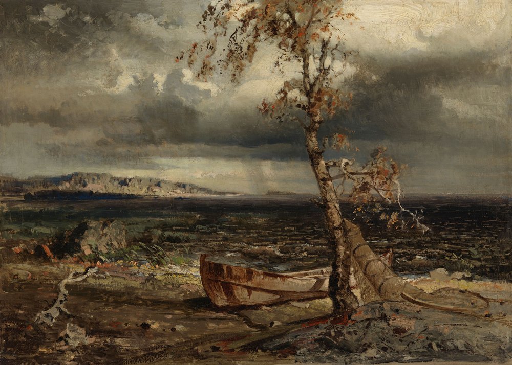Tempestade no lago Näsijärvi de Werner Holmberg