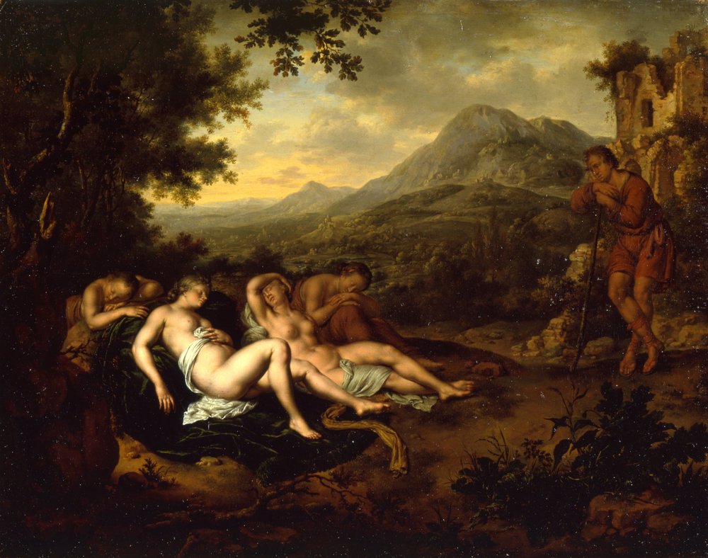 Cimon e IphigeniaPanel de Willem Van Mieris