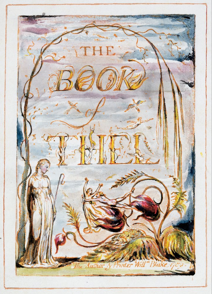 O Livro de Thel (frontispício) de William Blake