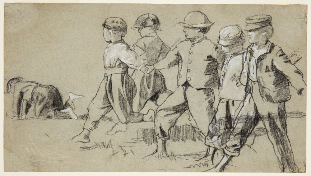 Estudo para "Snap the Whip" de Winslow Homer
