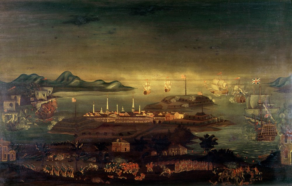 Batalha de Bunker Hill, 17 de junho de 1775 (petróleo) de Winthrop Chandler