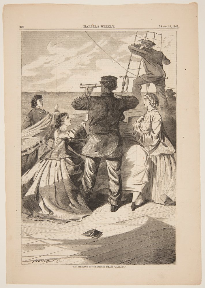 A abordagem do pirata britânico "Alabama" de Winslow Homer