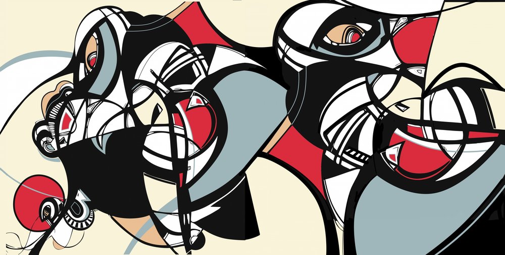 Rostos Cubistas Abstratos de Alejandra Winkhaus