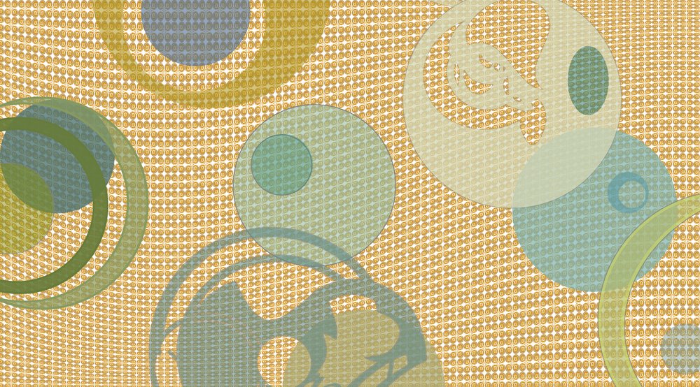 Círculos abstratos sobrepostos de Alejandra Winkhaus