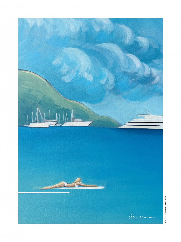 A flutuar no mar azul de Alex Nereuta