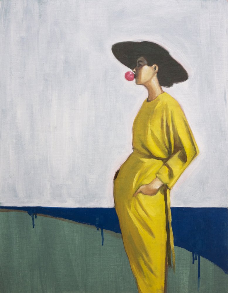 Mulher Elegante - Bolha Rosa de Alexander Grahovsky