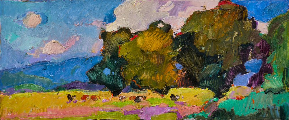 Pintura campestre vibrante de Alexander Shandor