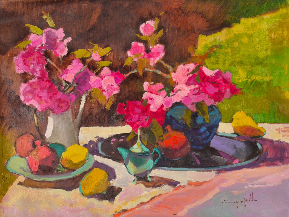 Natureza morta floral vibrante de Alexander Shandor