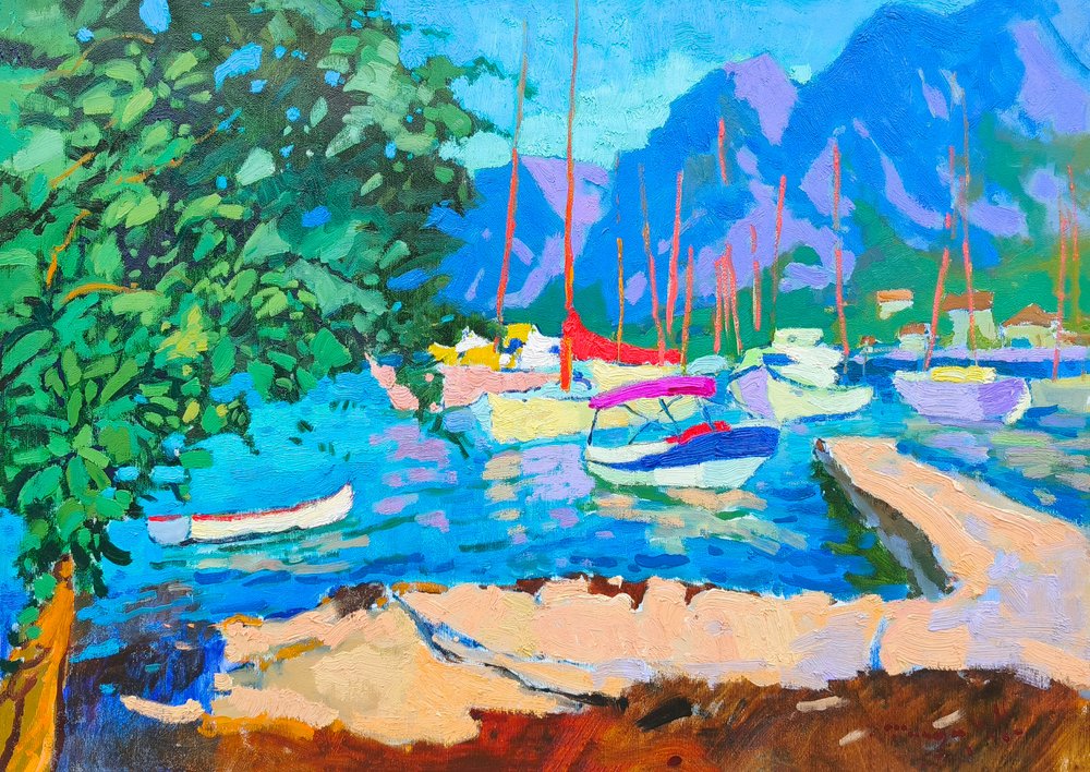 Um porto mediterrânico cheio de vida de Alexander Shandor