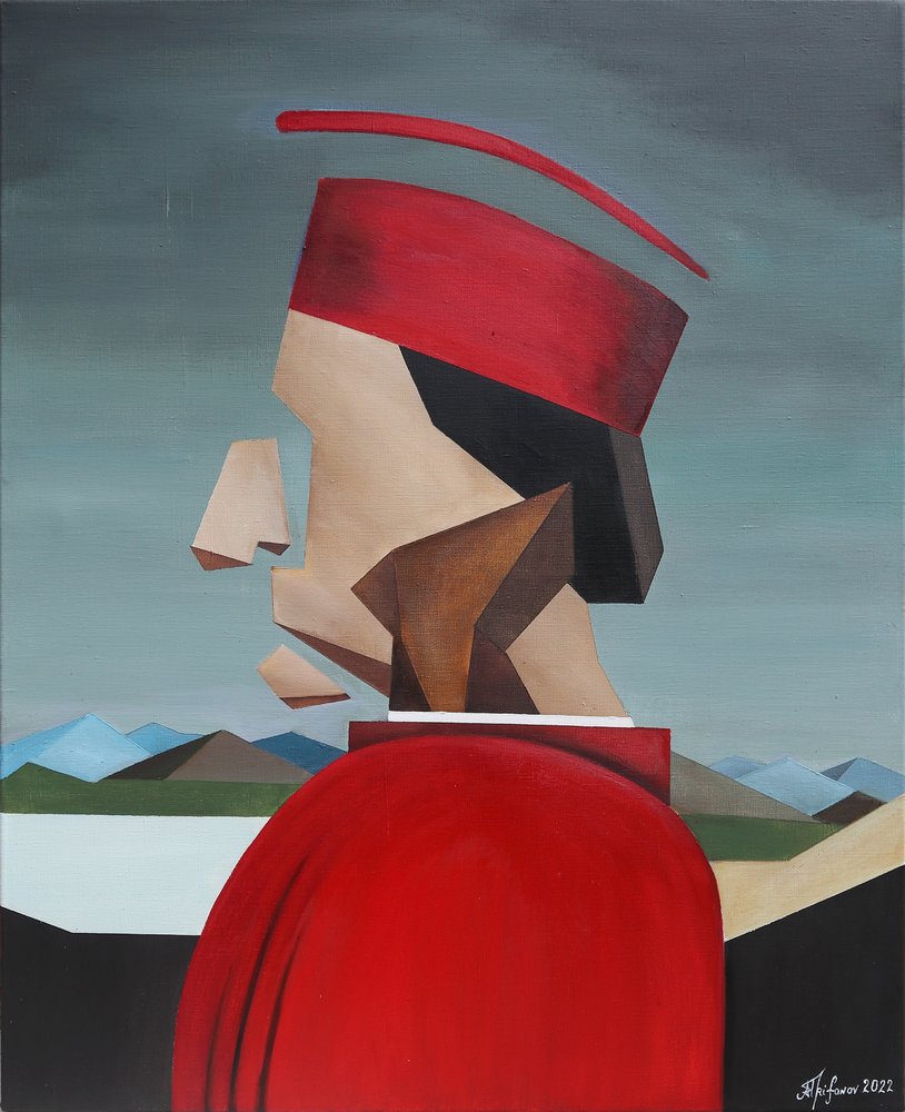 Perfil abstrato em vermelho de Alexander Trifonov