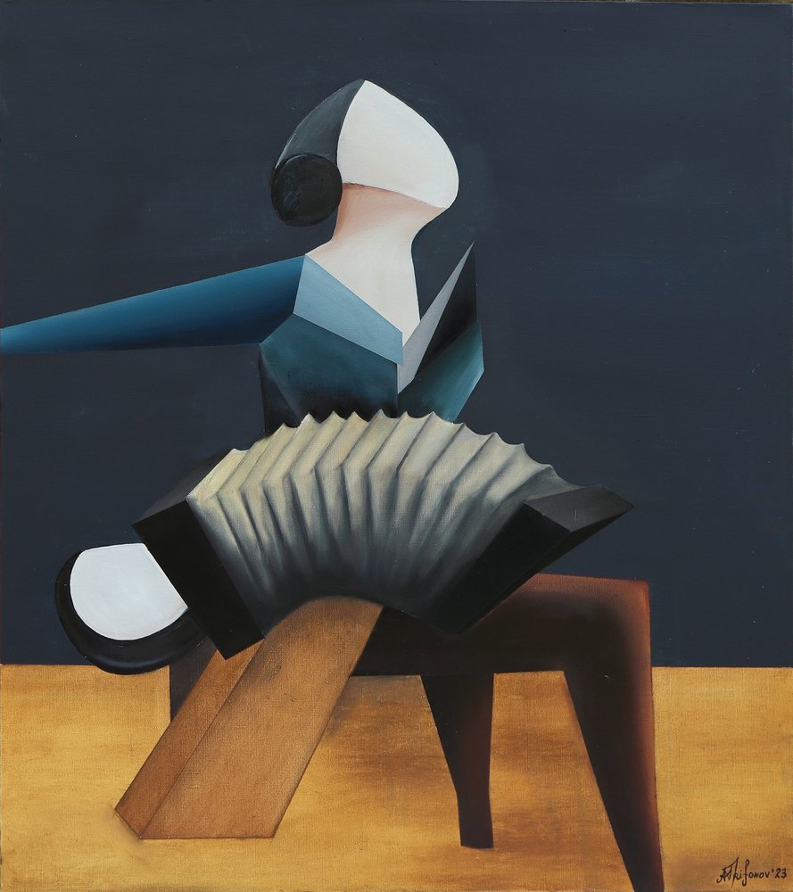 Tocador de acordeão geométrico de Alexander Trifonov