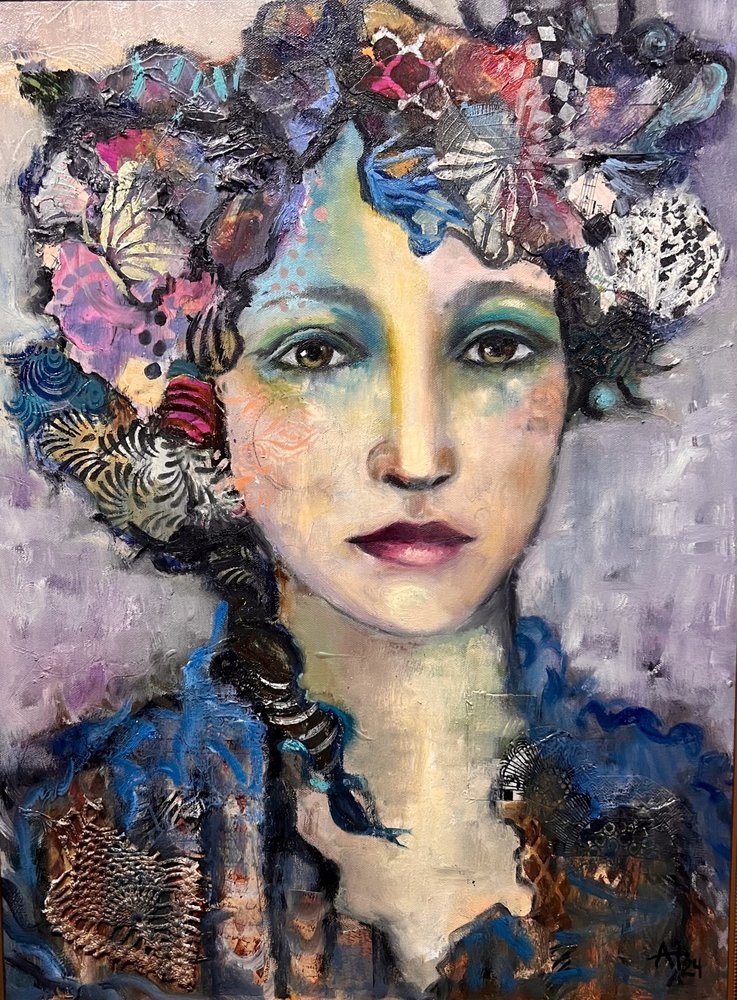 Mulher na Arte Texturizada de Alexandra Higgins