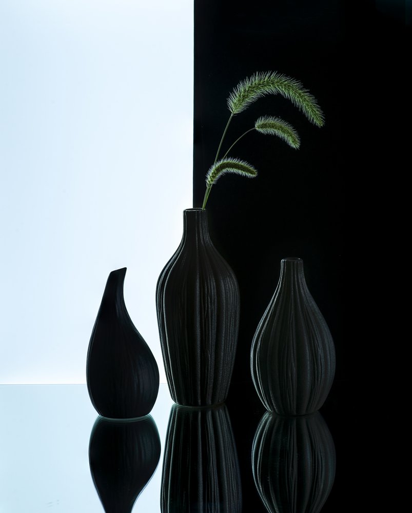 Vasos elegantes com relva de Alice Sheng
