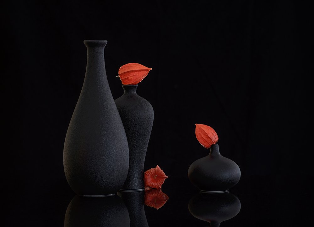 Natureza morta com physalis laranja de Alice Sheng