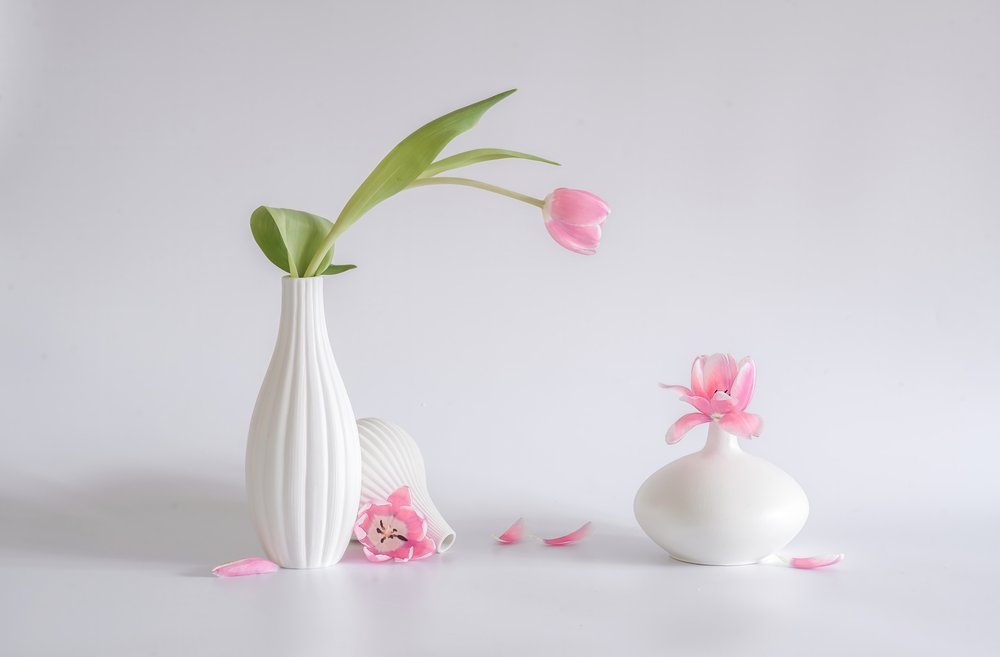 Arranjo de tulipas em rosa suave de Alice Sheng