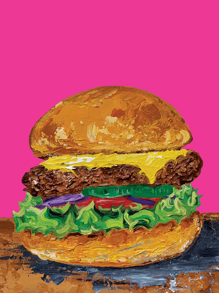 Cheeseburger Pop Art de Alice Straker