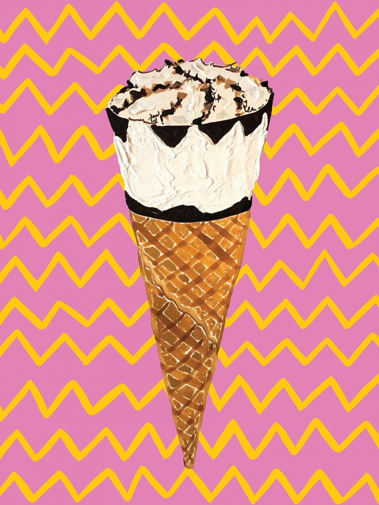 Cone de gelado Pop Art de Alice Straker